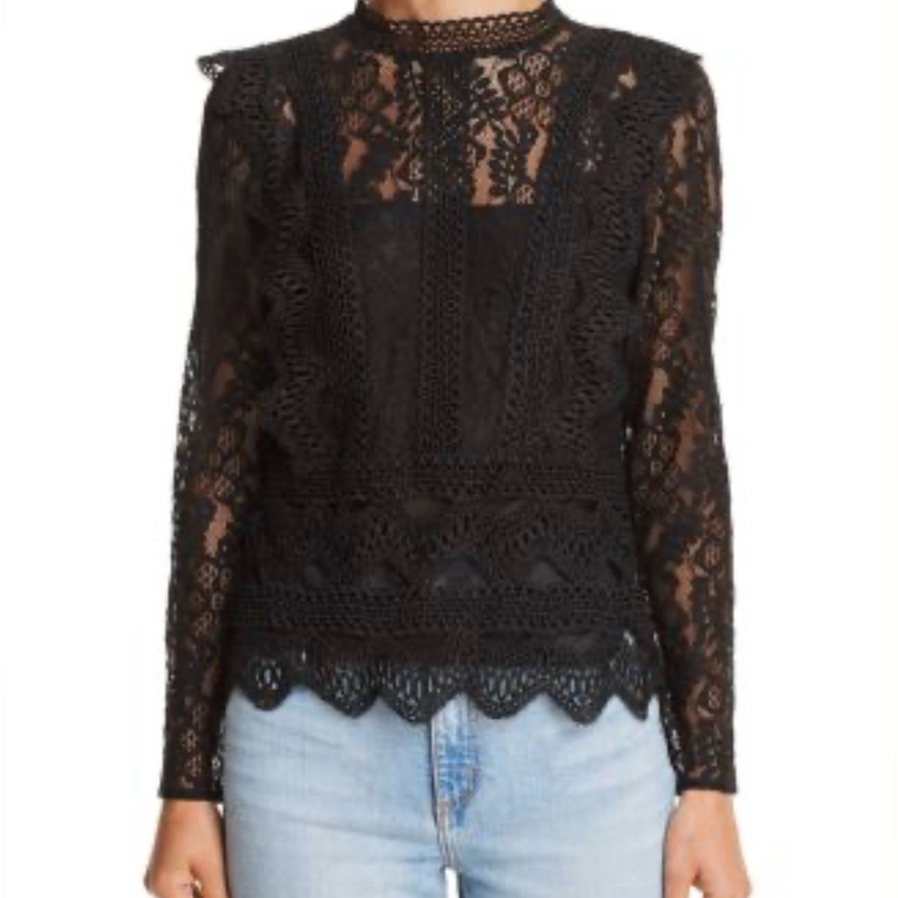 ADIVA Black Lace Blouse size Small